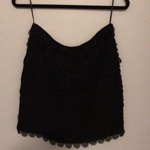 New with tags black scalloped accent skirt
